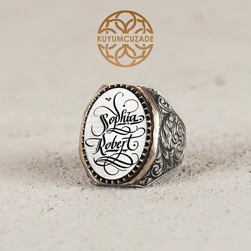 Kişiselleştirilebilir Special Name Silver Ring