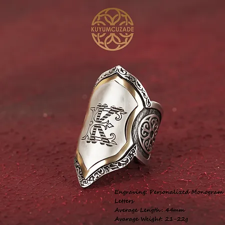 Monogram Archer Ring Silver Ring