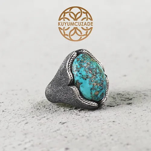 Turquoise Stone-set Silver Ring -1