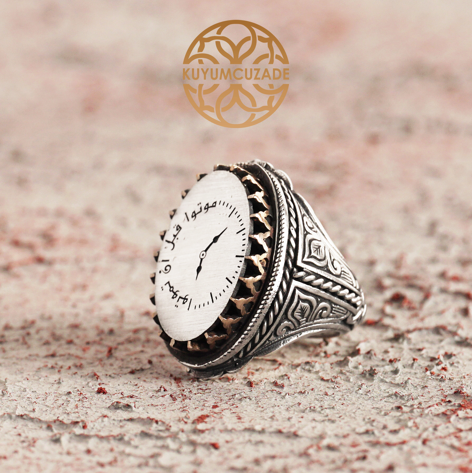 Engraving Engraved Nasihat Olarak Ölüm Yeter Engraved Silver Ring