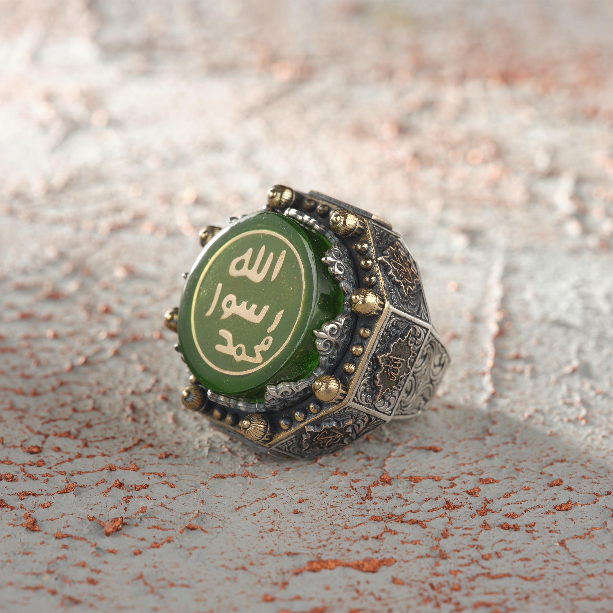 Four HALİFE Amber Stone-set Ring