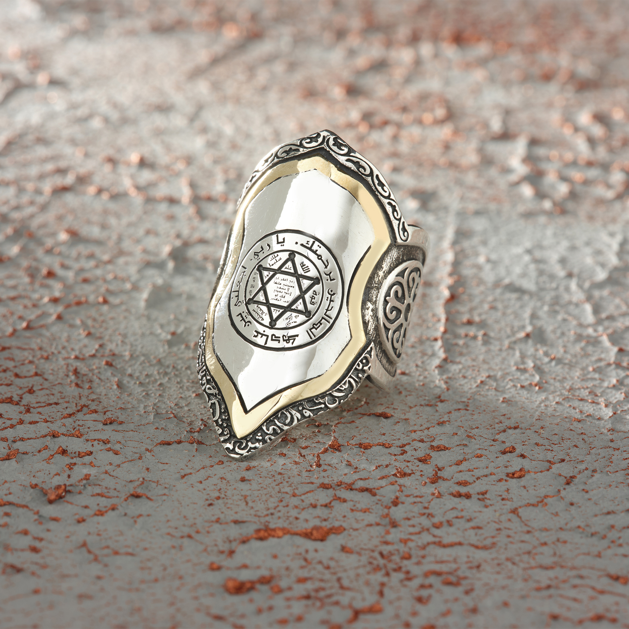 SÜLEYMAN MÜHRÜ Engraved Archer Ring Silver Ring