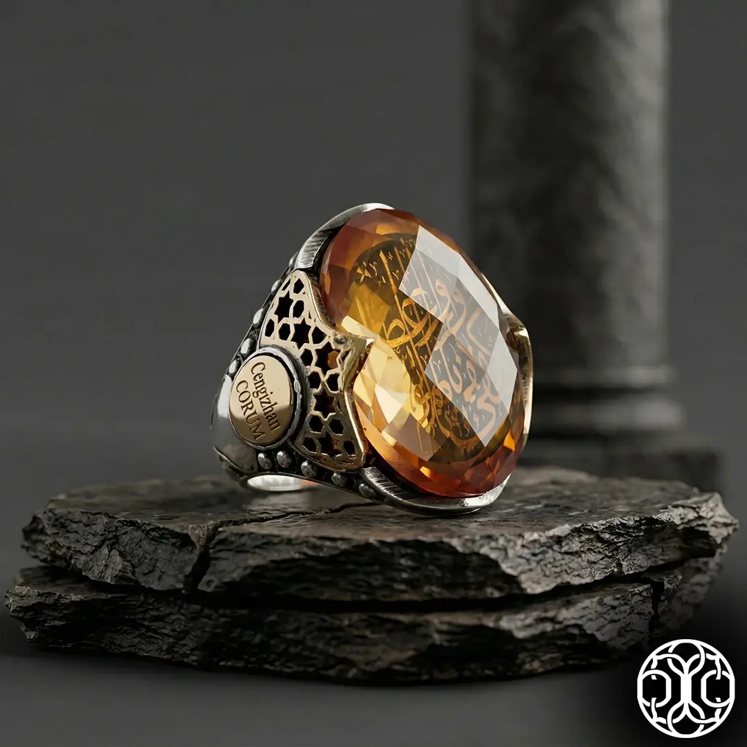 Hz. Ömer Heritage: Personalized Zultanit Stone-set Silver Ring