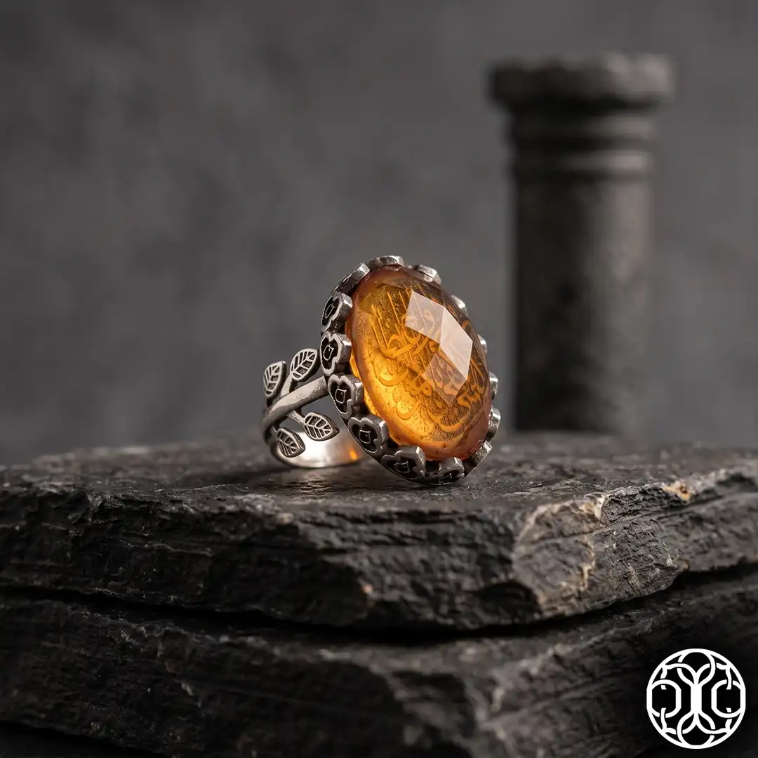Kefâ Bil-Mevti Vâizan Zultanit Stone-set Silver Ring