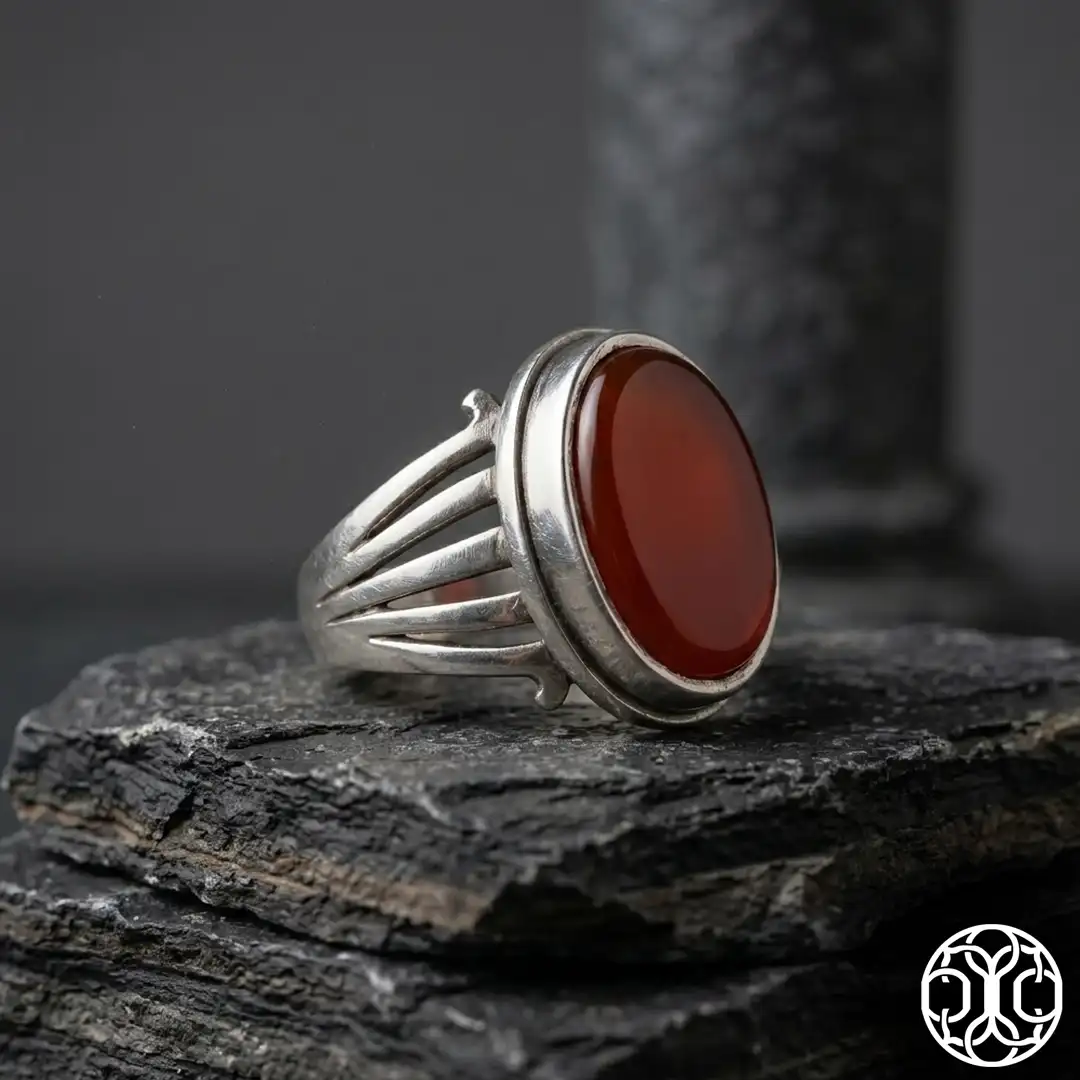 Yemen Agate Stone-set Silver Ring