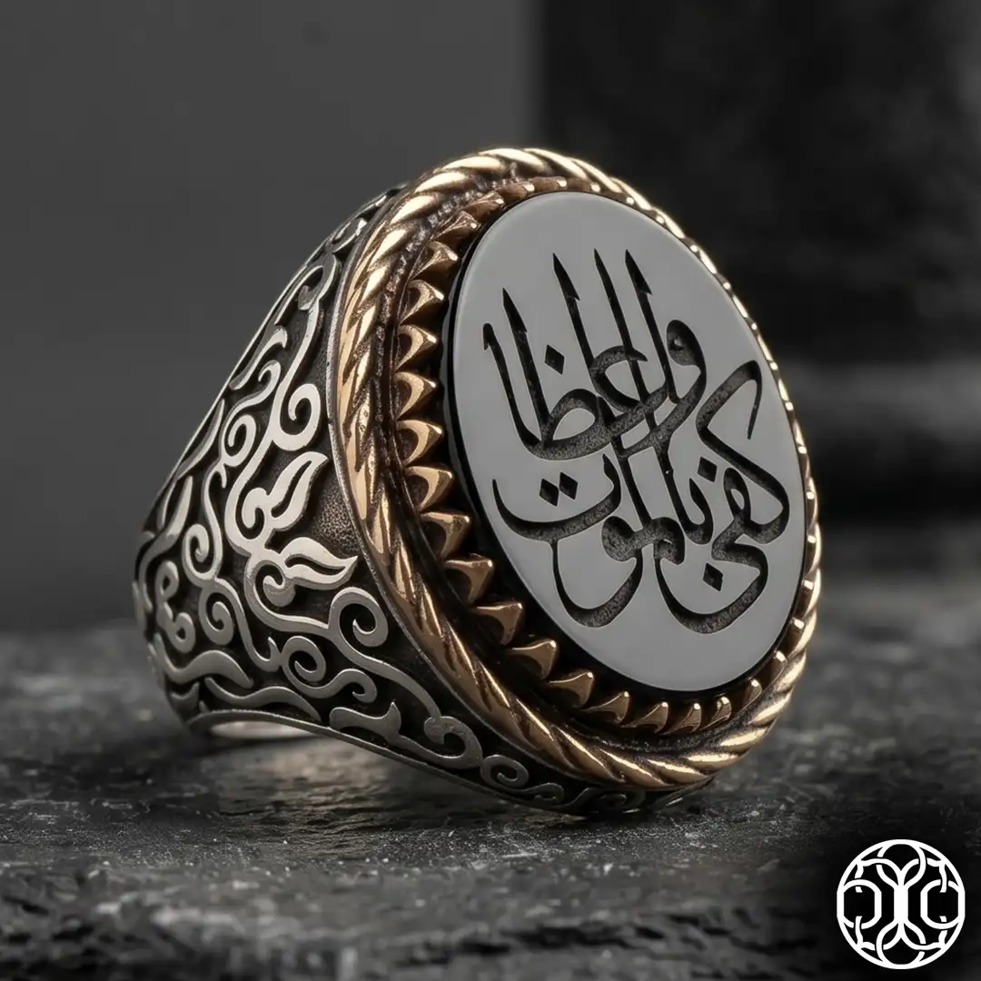 Kefâ Bil-Mevti Vâizan Silver Men's Ring