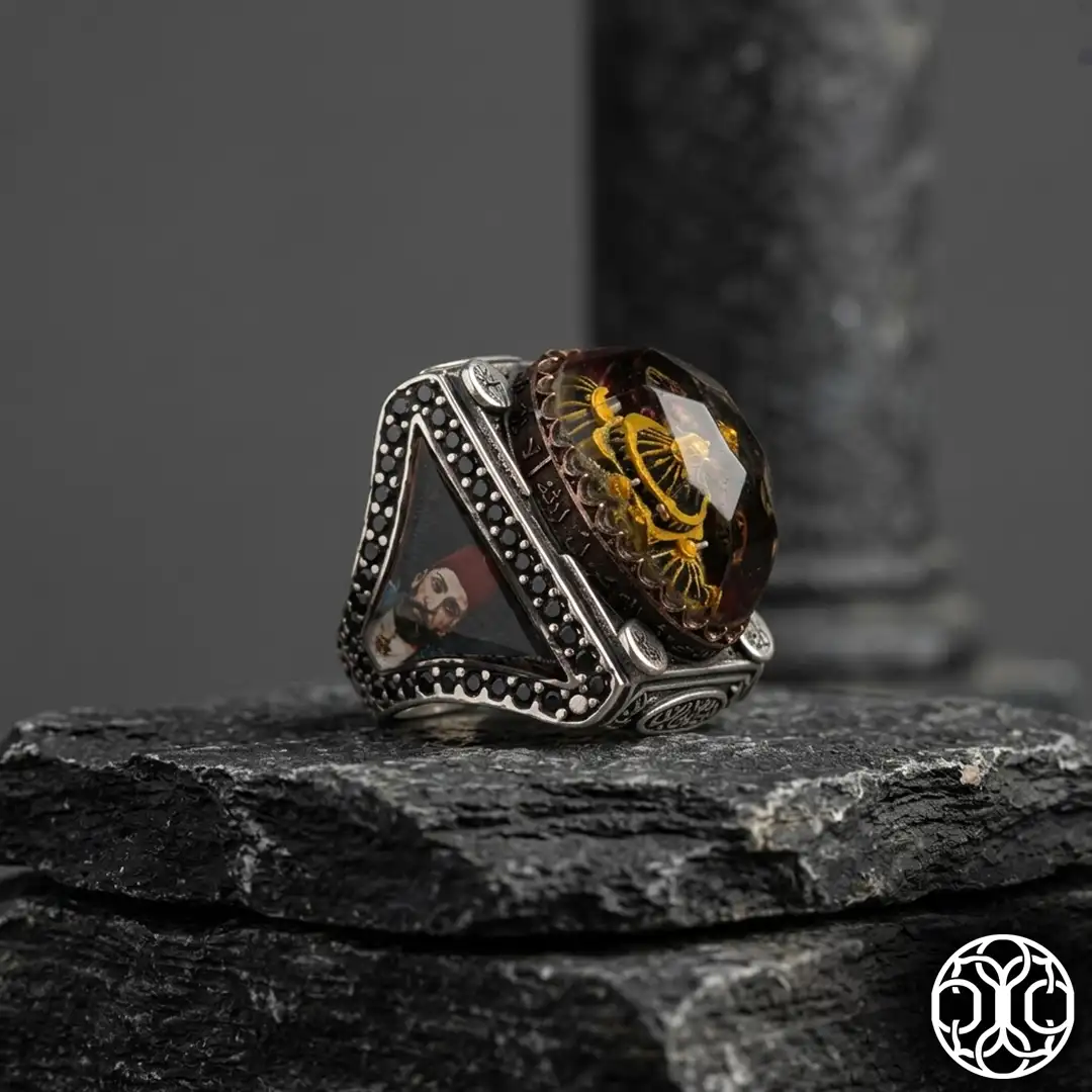 3D Ayasofya Oymalı Silver Ring