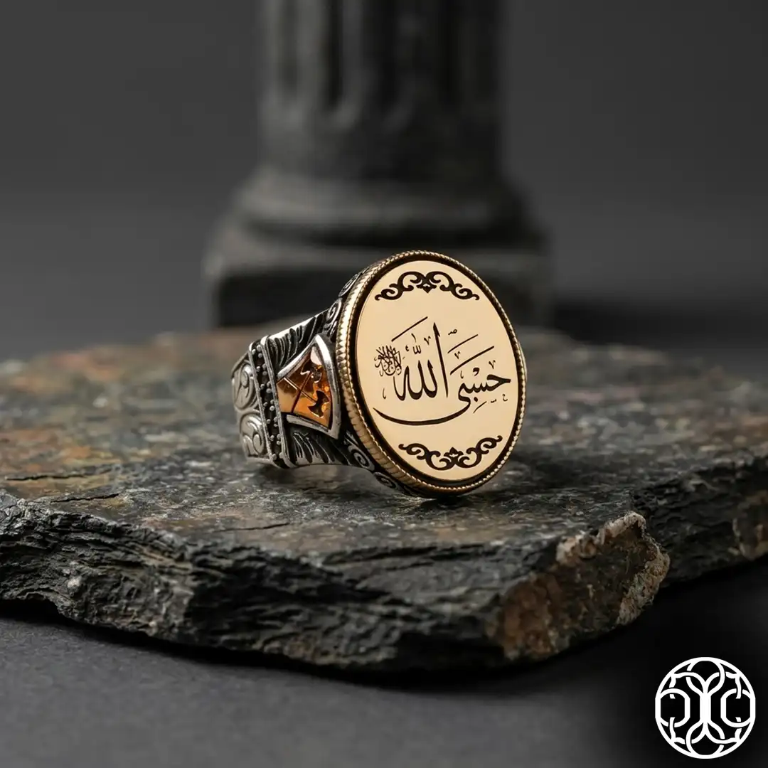 Hasbi Allah Silver Ring
