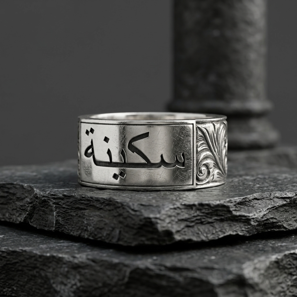 Personalized Arapça Name Engraved Ring